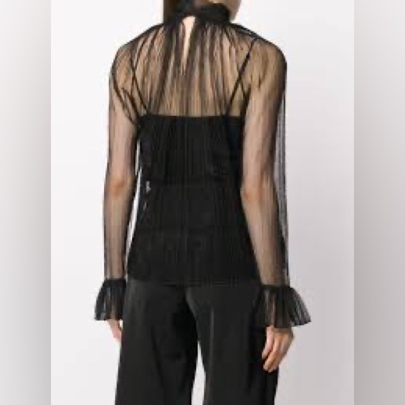 Screen Worn in Power Book II Ghost Saint Laurent Paris Sheer Turtleneck Blouse - Picture 5 of 10